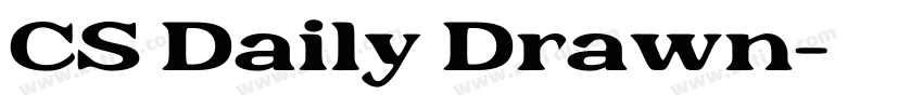CS Daily Drawn字体转换